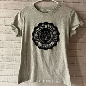 True Religion Women’s Large Flocked Buddha T-Shirt